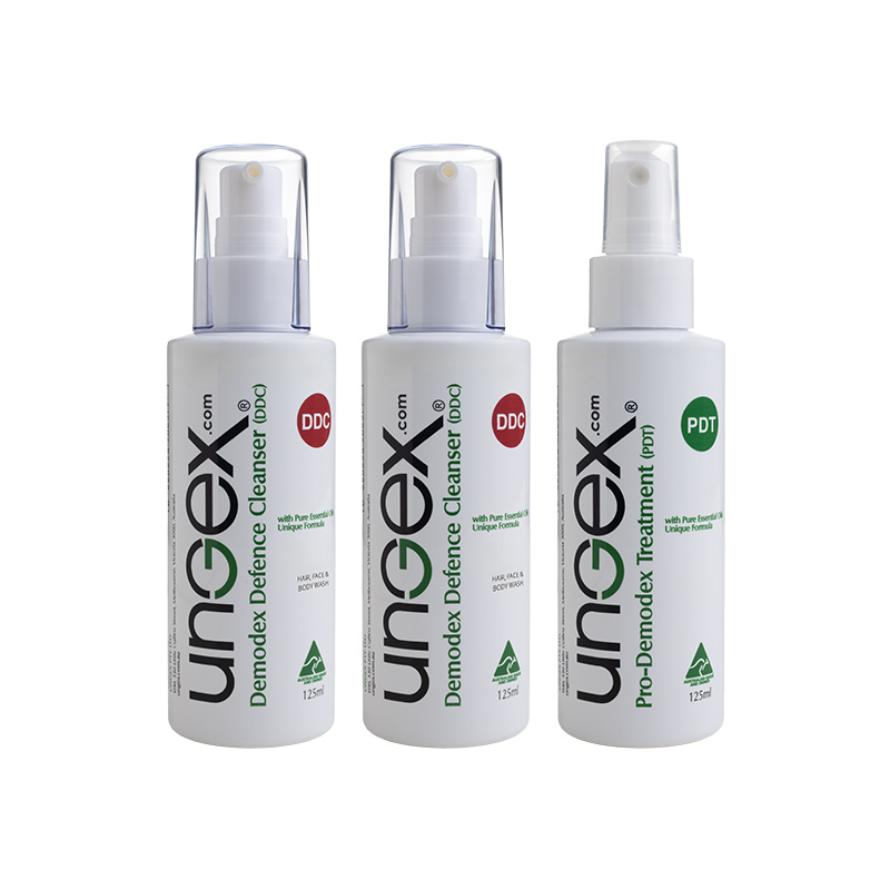 BK-p advanced Demodex skin care kit for inflammation and itchy skin